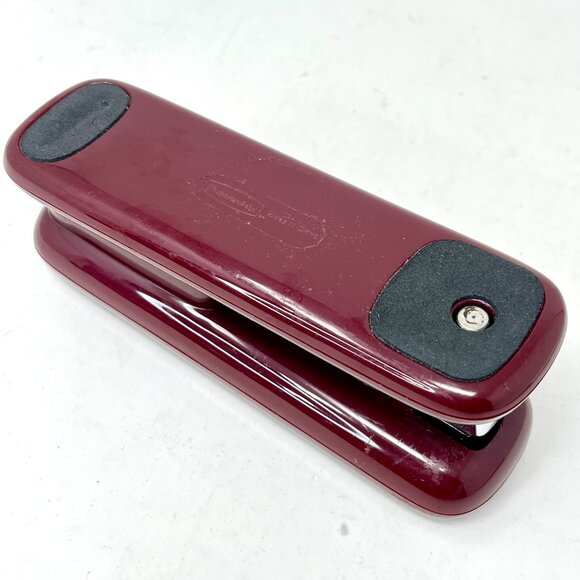 Vintage ELDON WORKSPACE STAPLER Desk Office Products Maroon Burgundy - Picture 7 of 9